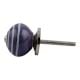Purple Striped Small Ceramic Drawer Knob